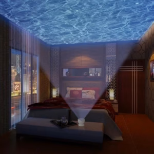 Ocean Wave Projector LED Night Light Remote Control TF Cards Music Player Speaker Aurora Projection