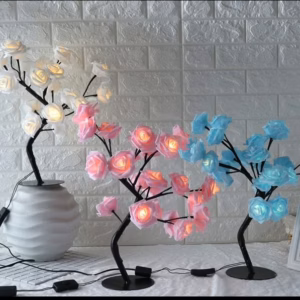 LED Tree Lamp Rose Small Tree Lamp Modeling Lamp Table Lamp